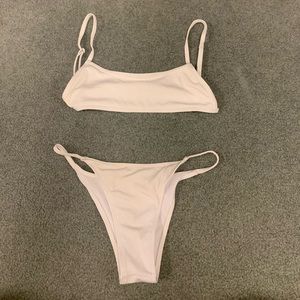 Adjustable White Bikini